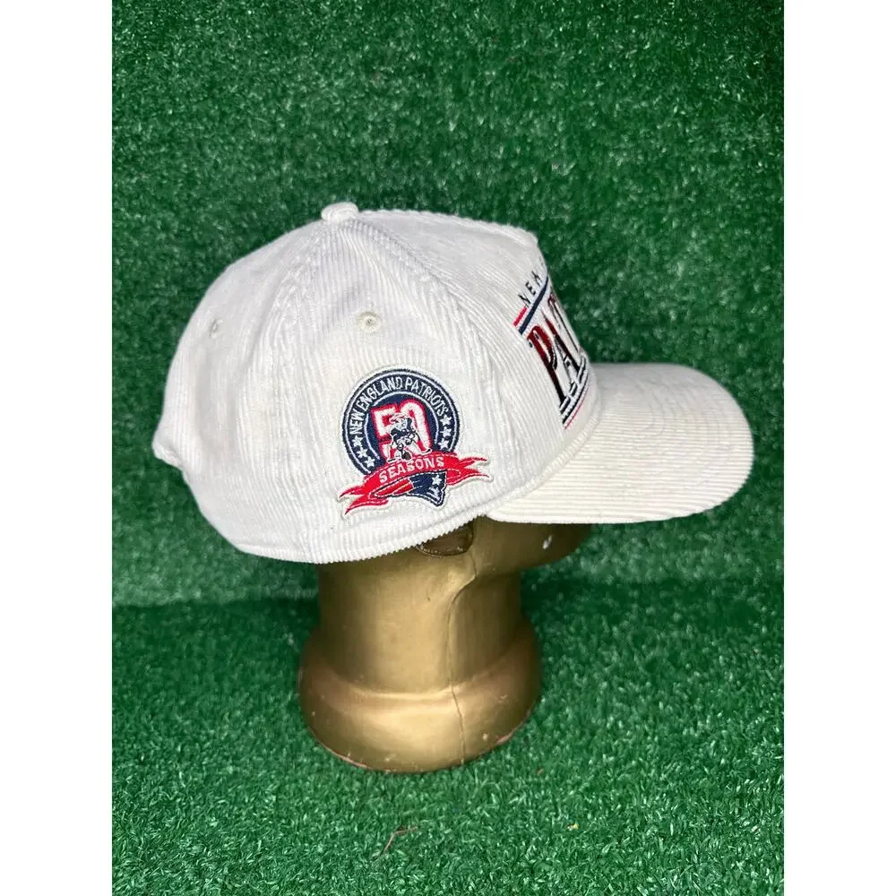 New Era New England Patriots Throwback Corduroy Golfer Snapback Hat